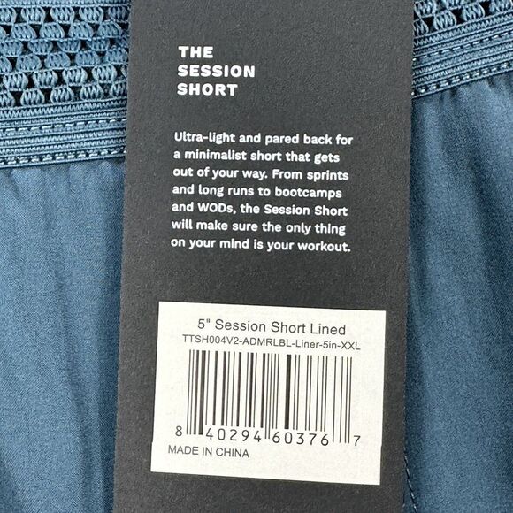 TEN THOUSAND Men's Session Shorts Lined 5" Blue Size 2XL XXL Athletic NWT - Picture 6 of 9